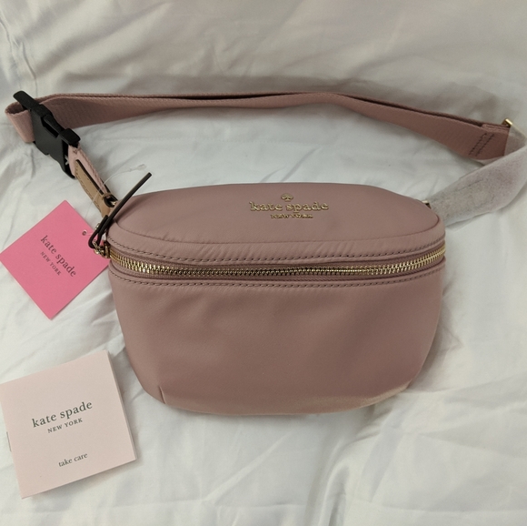 kate spade Handbags - Kate Spade New York Pink Nylon Belt Bag NWT